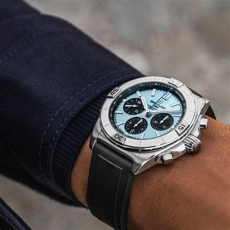 breitling super chronomat ice blue|breitling chronomat b01 42mm.